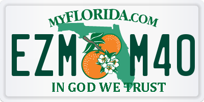 FL license plate EZMM40