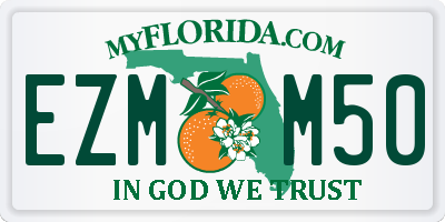 FL license plate EZMM50