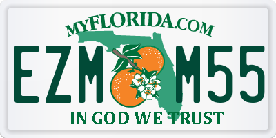FL license plate EZMM55