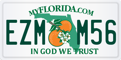 FL license plate EZMM56