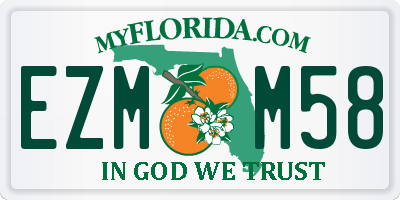 FL license plate EZMM58