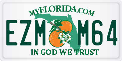 FL license plate EZMM64