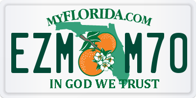 FL license plate EZMM70