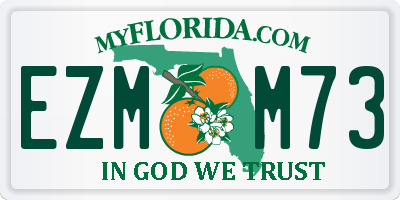 FL license plate EZMM73