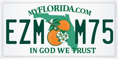 FL license plate EZMM75