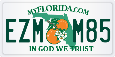 FL license plate EZMM85