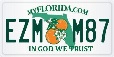 FL license plate EZMM87