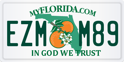 FL license plate EZMM89