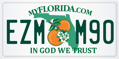FL license plate EZMM90