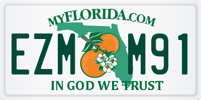 FL license plate EZMM91