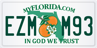 FL license plate EZMM93