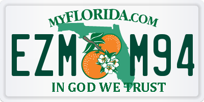 FL license plate EZMM94