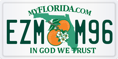 FL license plate EZMM96