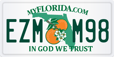 FL license plate EZMM98