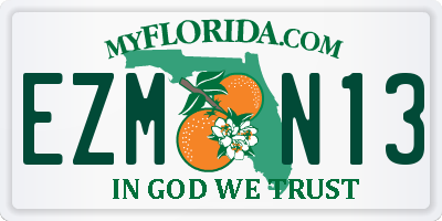 FL license plate EZMN13