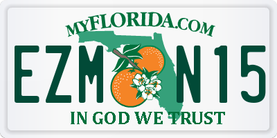 FL license plate EZMN15