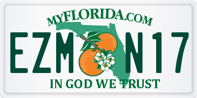 FL license plate EZMN17