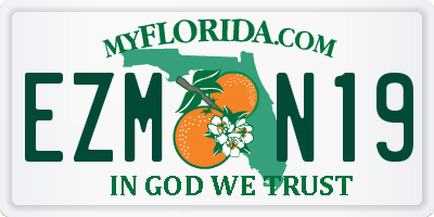 FL license plate EZMN19