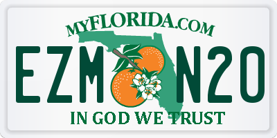 FL license plate EZMN20