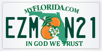 FL license plate EZMN21