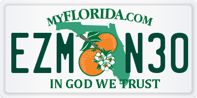 FL license plate EZMN30