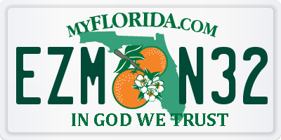 FL license plate EZMN32