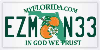 FL license plate EZMN33