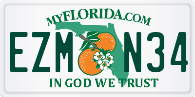 FL license plate EZMN34