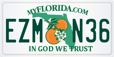 FL license plate EZMN36