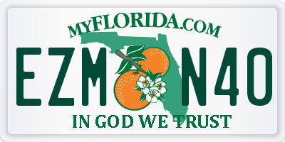 FL license plate EZMN40