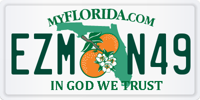 FL license plate EZMN49