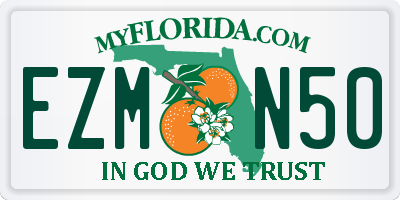 FL license plate EZMN50