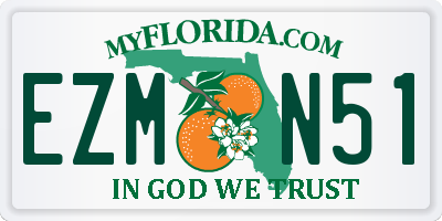 FL license plate EZMN51