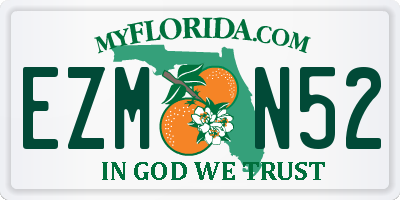 FL license plate EZMN52