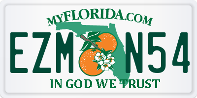 FL license plate EZMN54