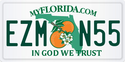 FL license plate EZMN55