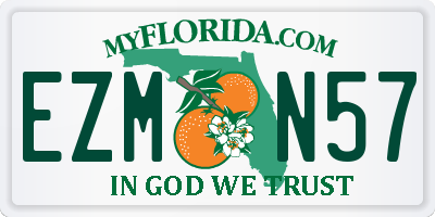 FL license plate EZMN57