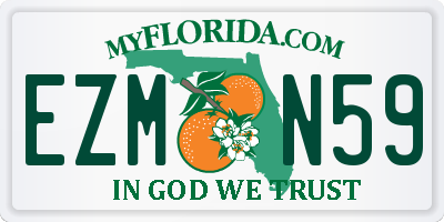 FL license plate EZMN59