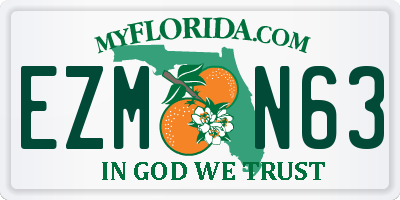 FL license plate EZMN63