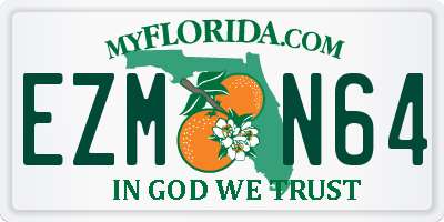 FL license plate EZMN64