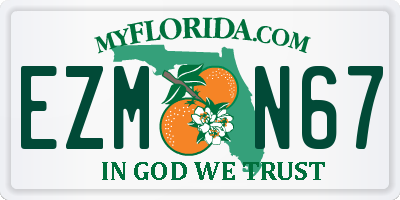 FL license plate EZMN67