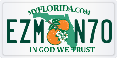 FL license plate EZMN70