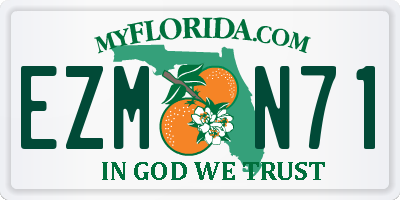 FL license plate EZMN71