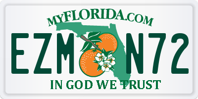 FL license plate EZMN72