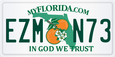 FL license plate EZMN73