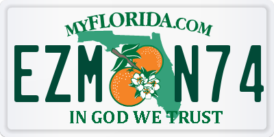 FL license plate EZMN74