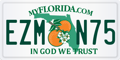 FL license plate EZMN75