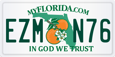 FL license plate EZMN76