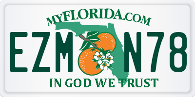 FL license plate EZMN78