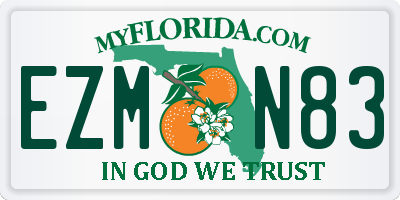 FL license plate EZMN83